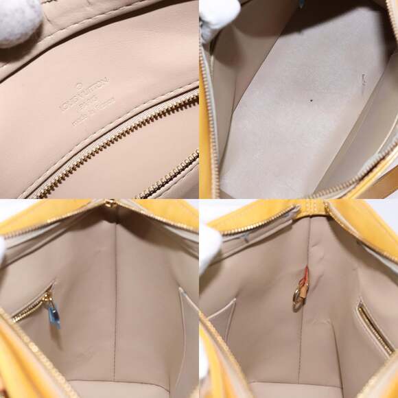 LOUIS VUITTON Monogram Vernis Houston Hand Bag Beige M91004 - Picture 12 of 13